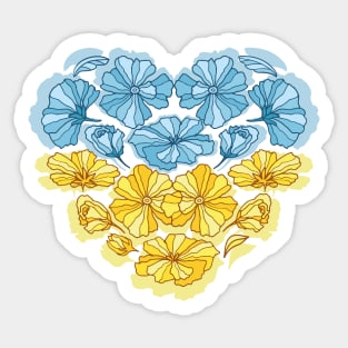 Floral heart Sticker